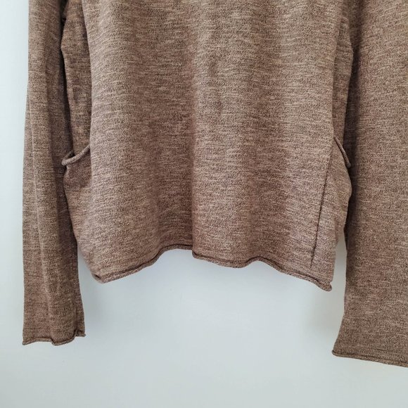 ZARA l Knit Oversized Tan Long Sleeves Top - M - Picture 6 of 12